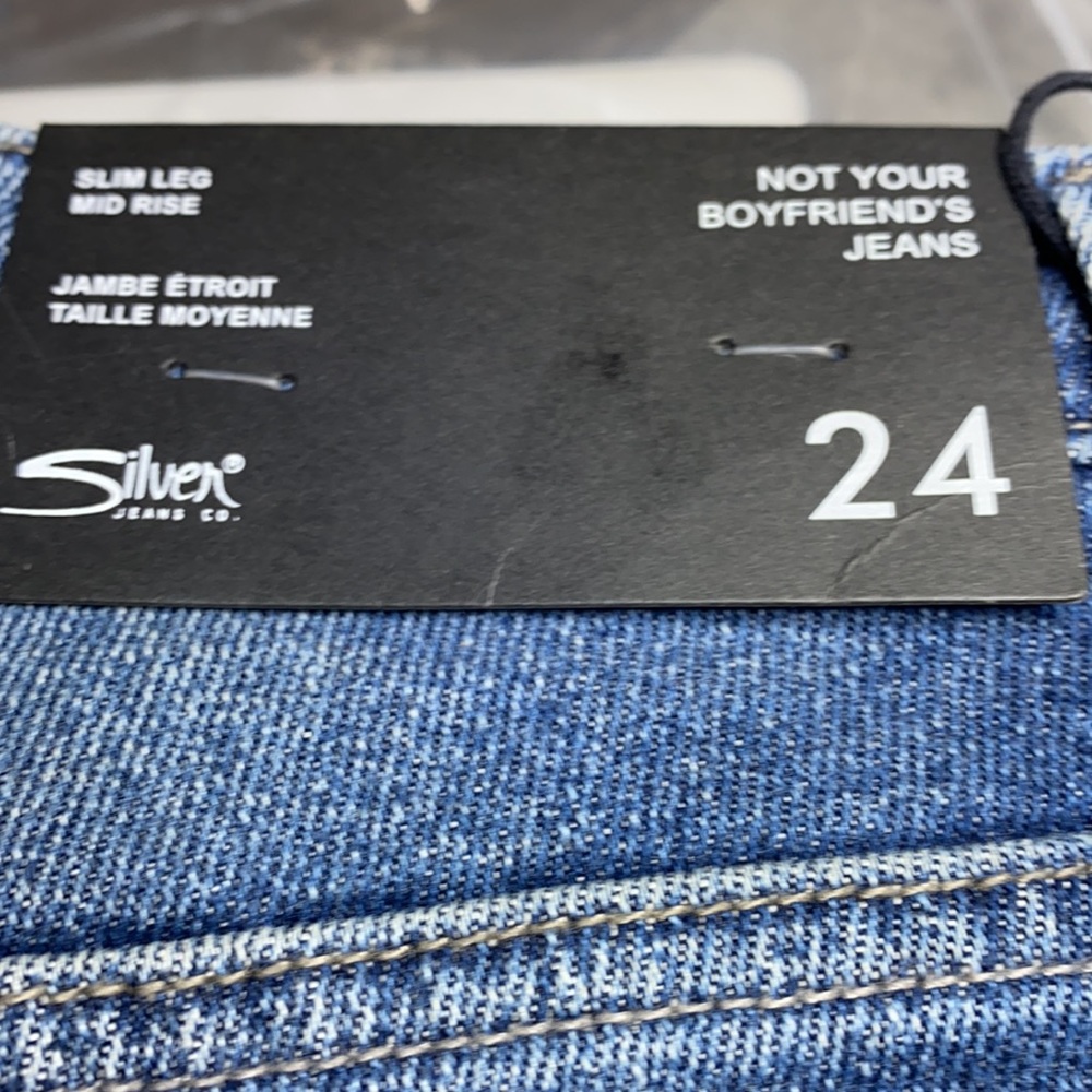 Silver Jeans Blue Slim Leg Mid Rise Jeans - Picture 8 of 9